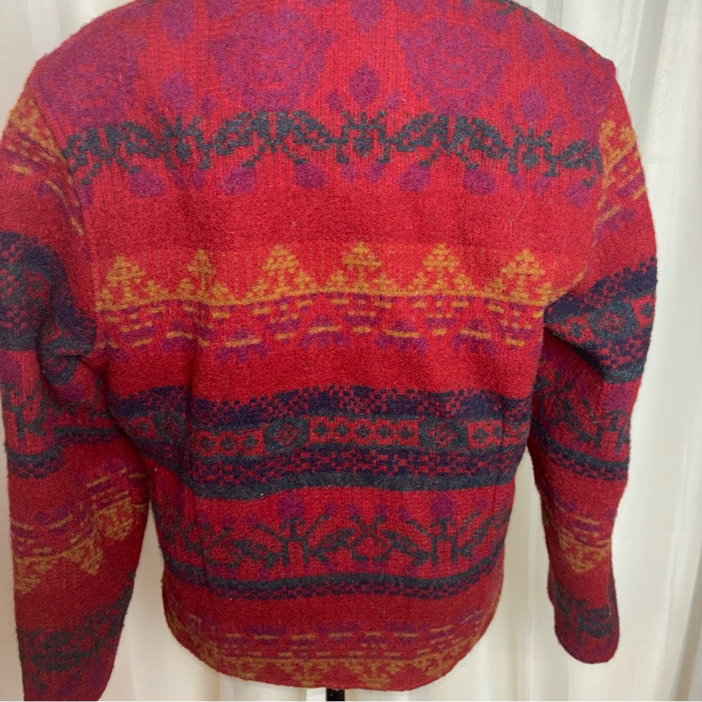 Woolrich Vintage Wool Aztec Navajo Southwestern Blanket Coat Jacket - Picture 6 of 13